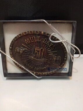 Bishop California Mule Days 50th Anniversary Collectors Montana SS Belt Buckle